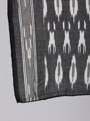 Women Plus Size Black Printed Straight Kurta With Plazo & Dupatta